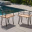 Chaises rustiques - 2 chaises d'extérieur, assises en bois, structures en fer, finition élégante, idéales pour une terrasse.