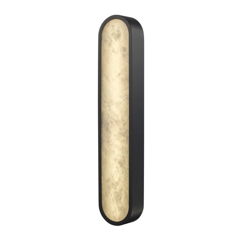 Applique murale 24 po Mariliza, H 24 po x l 4,7 po x P 2,4 po, Noir