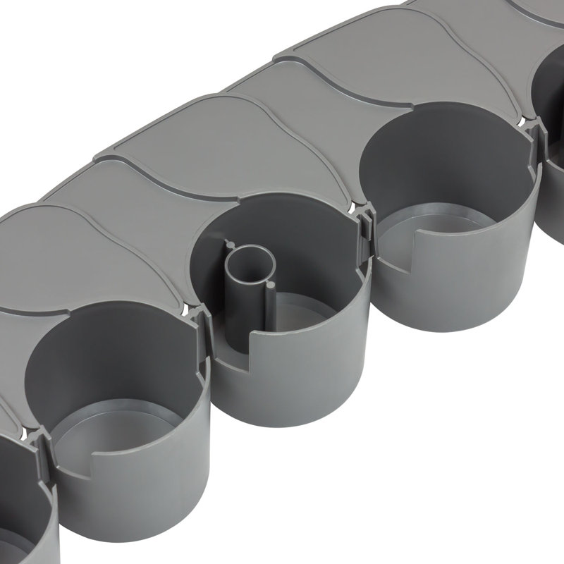 Pettit 58.928cm H x 12.7cm W Plastic Lawn Edging, Grey
