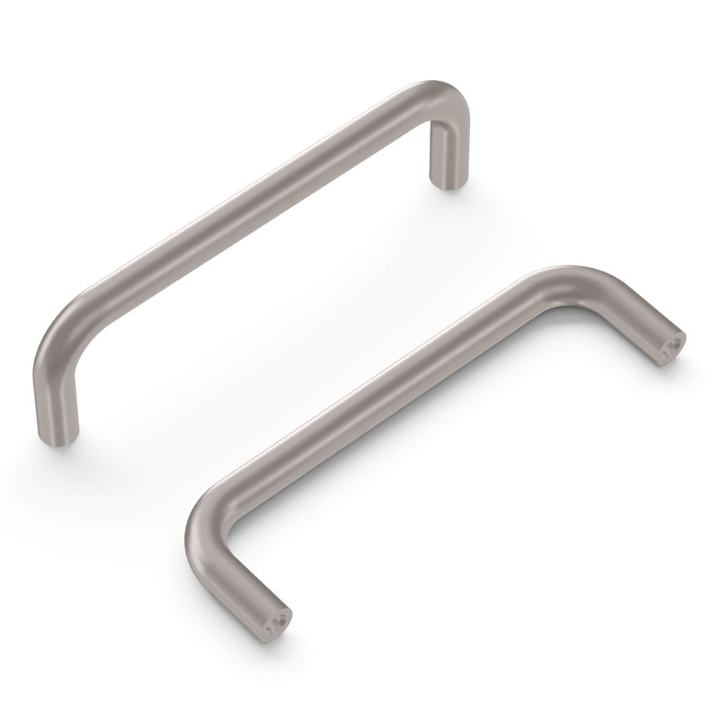 Poignée en métal 3-3 / 4 po, Nickel satiné