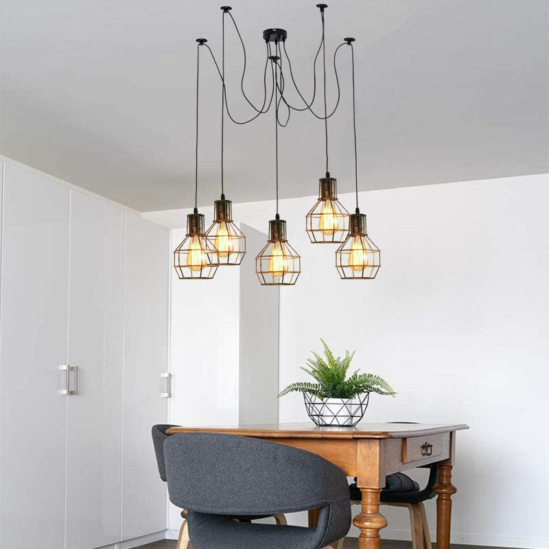 McAlester 5 - Light Cluster Pendant, Brushed Copper