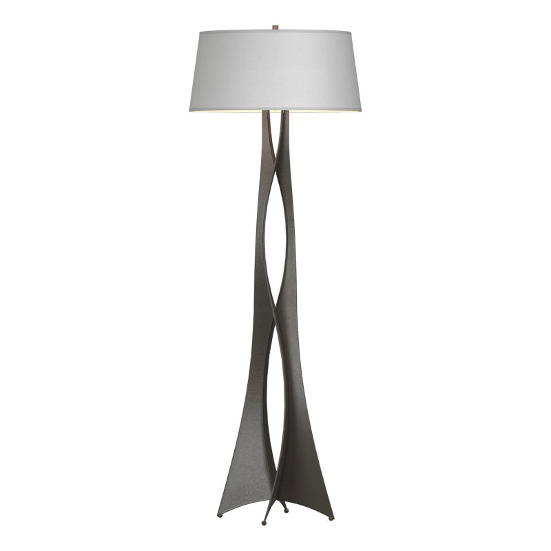 Moreau 62.6" Novelty Floor Lamp, Natural Anna, Dark Smoke