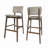 Lunor 30.5 Inch Seat Height Fabric and Rubberwood  Barstools-2030365337