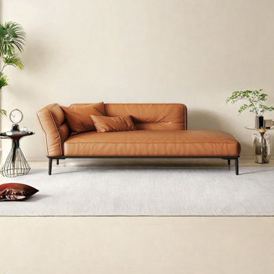 Fauteuil inclinable en similicuir de style minimaliste moderne
