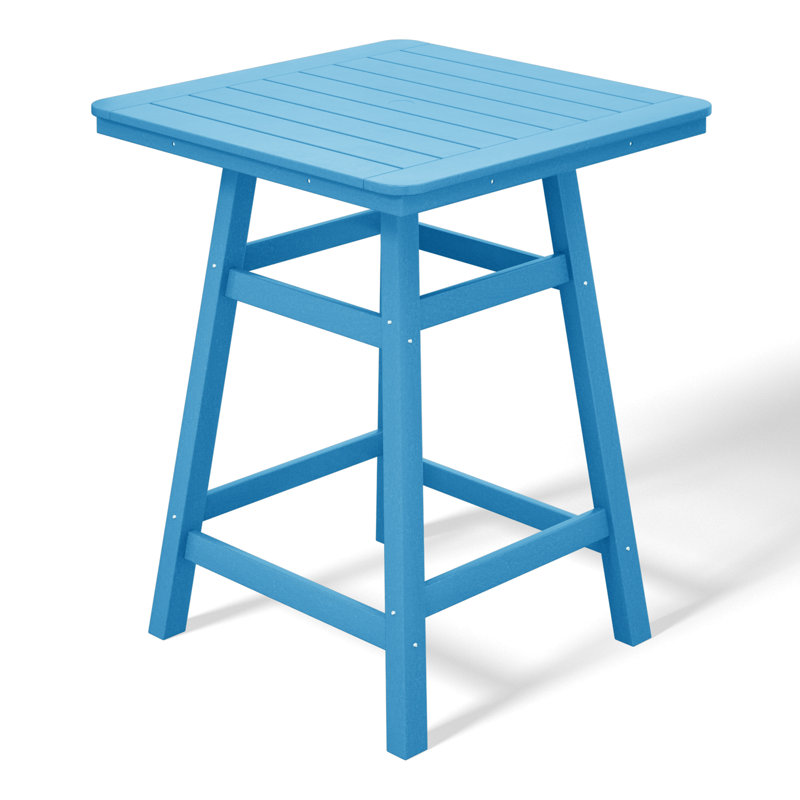 Trou de parasol de table de bar extérieur carré Laguna, l 30,8 po x P 30,8 po, Bleu