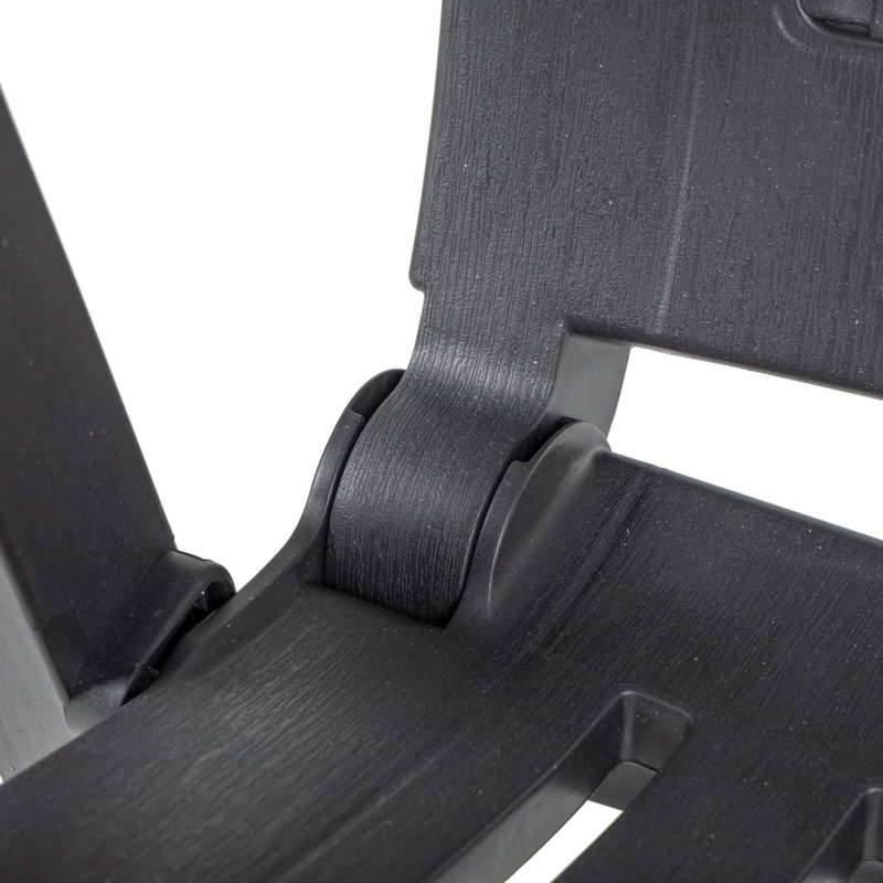 Isabela Plastic / Resin Folding Chair Set, Anthracite