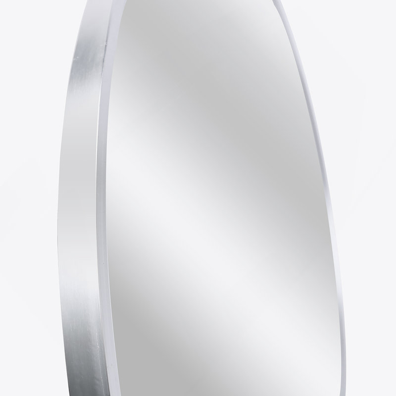 Metal Round Mirror, 32" x 32", Black