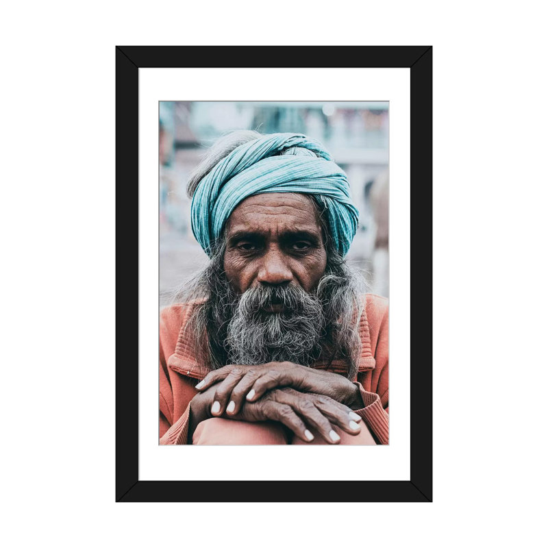 « varanasi, inde » par luke anthony gram, reproduction d’impression sur toile tendue, H 32 po x l 24 po x P 1 po, Blanc