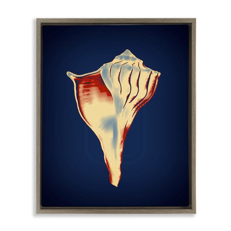  «Lightning Whelk on Blue», art mural sur toile flottante par Graffi *ee Studios, H 21 po x l 17 po