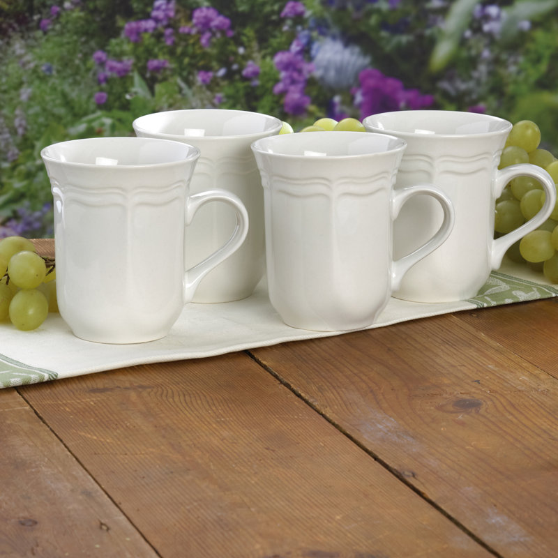 Tasse de campagne française Mikasa, blanc