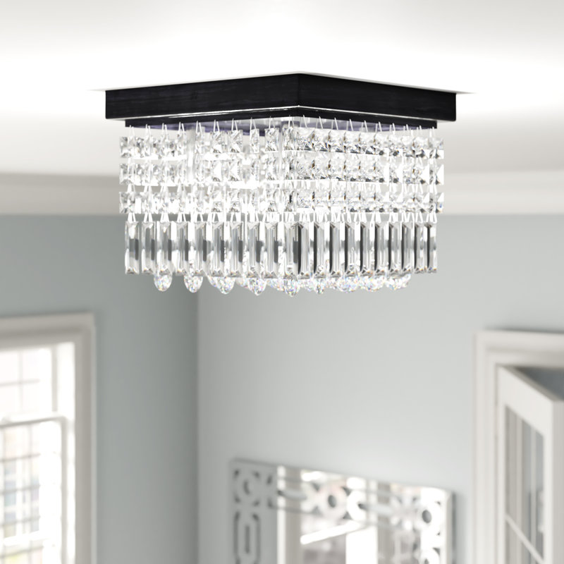 Plafonnier encastré 4 lumières 11,8 po Homburg, Brun / Noir