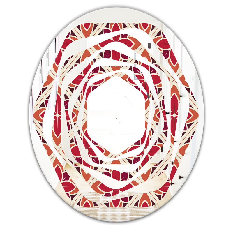 Miroir mural Botanical Design I Whirl Cottage Americana, H 31,5 po x l 23,7 po, Motif floral VI tourbillon