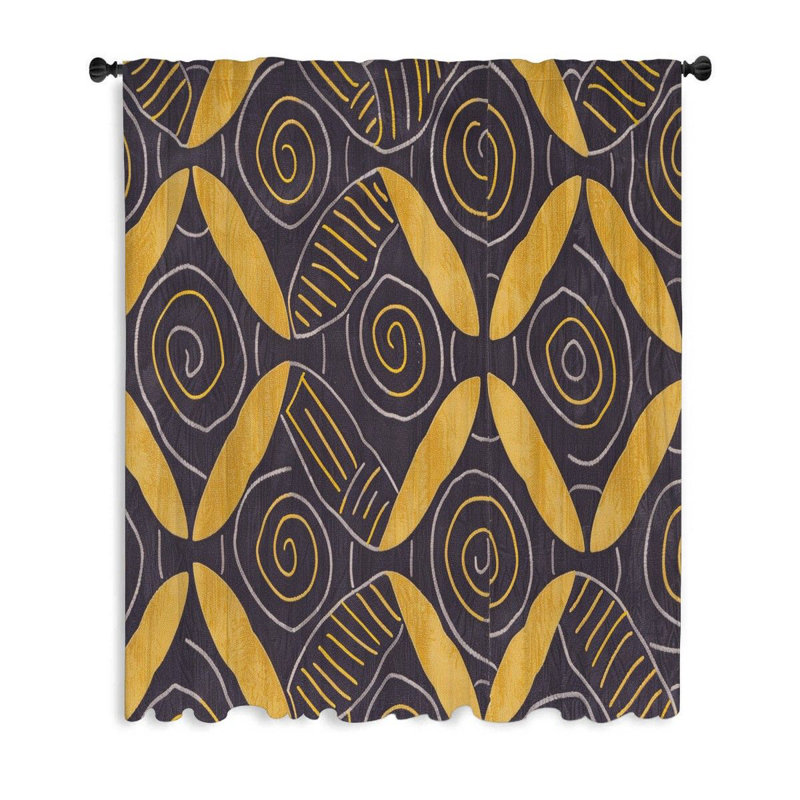 Guytembert Polyester Sheer Curtain Single Panel, 50" W x 96" L