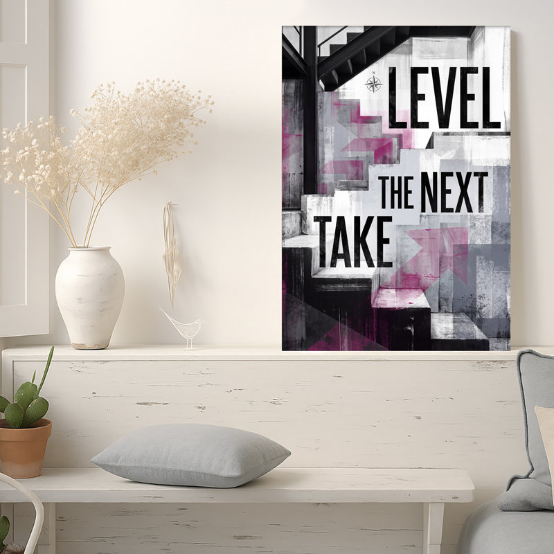Art mural sur toile noir et rose, H 48 po x l 32 po