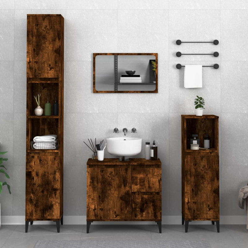 Adalberta Bathroom Furniture Suite, Smoked Oak