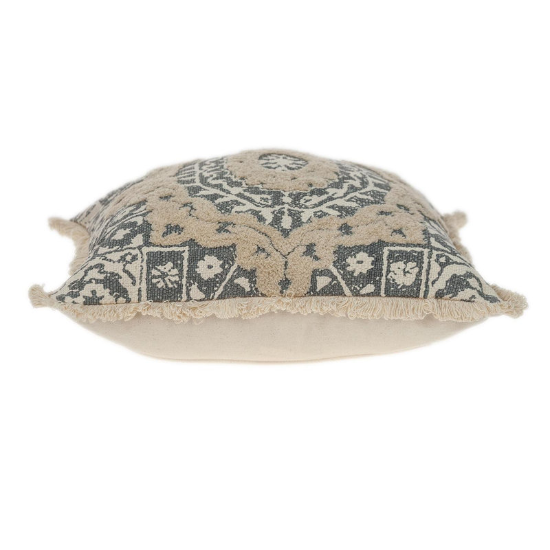 Coussin décoratif Abou beige, Beige/gris