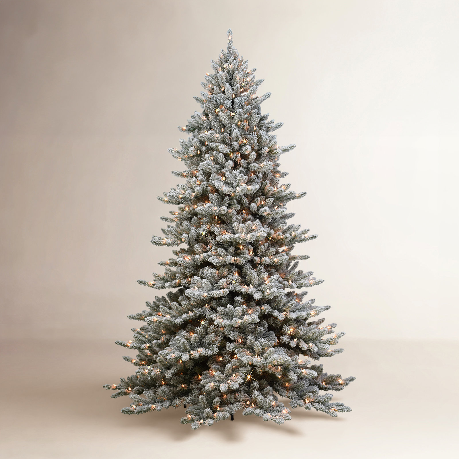 Frosted Pre-Lit Fir Christmas Tree, 6.5' H