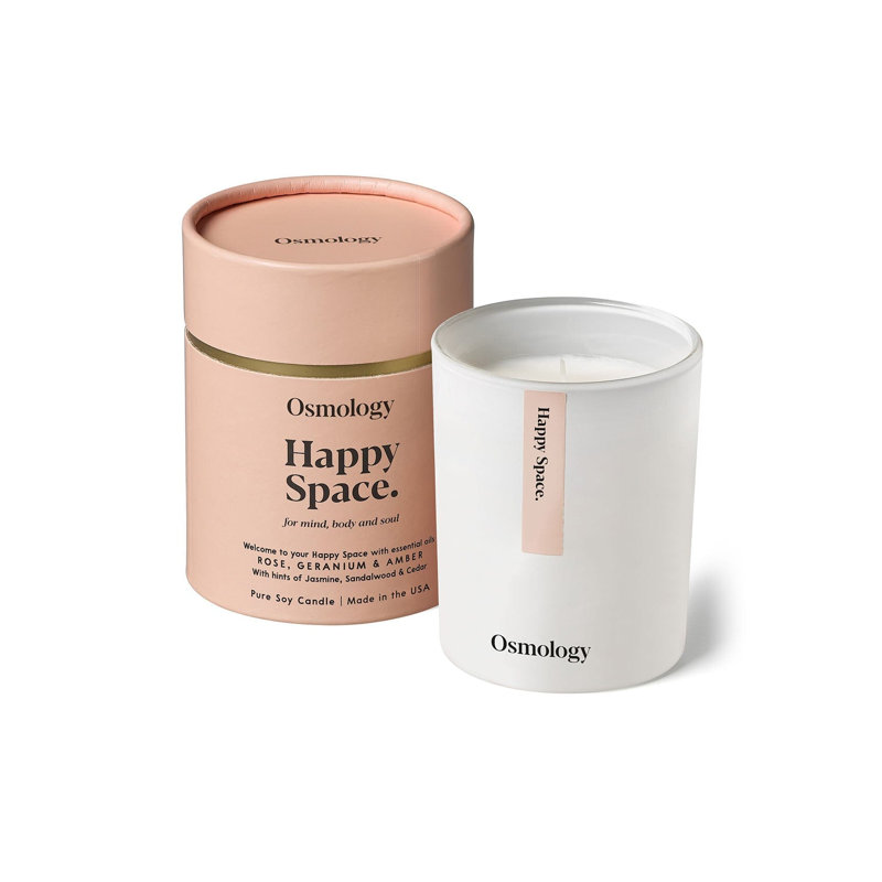 Bougie parfumée Happy Space - géranium rose et ambre