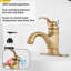 Antique Brass Bathroom Sink Faucet Single Handle