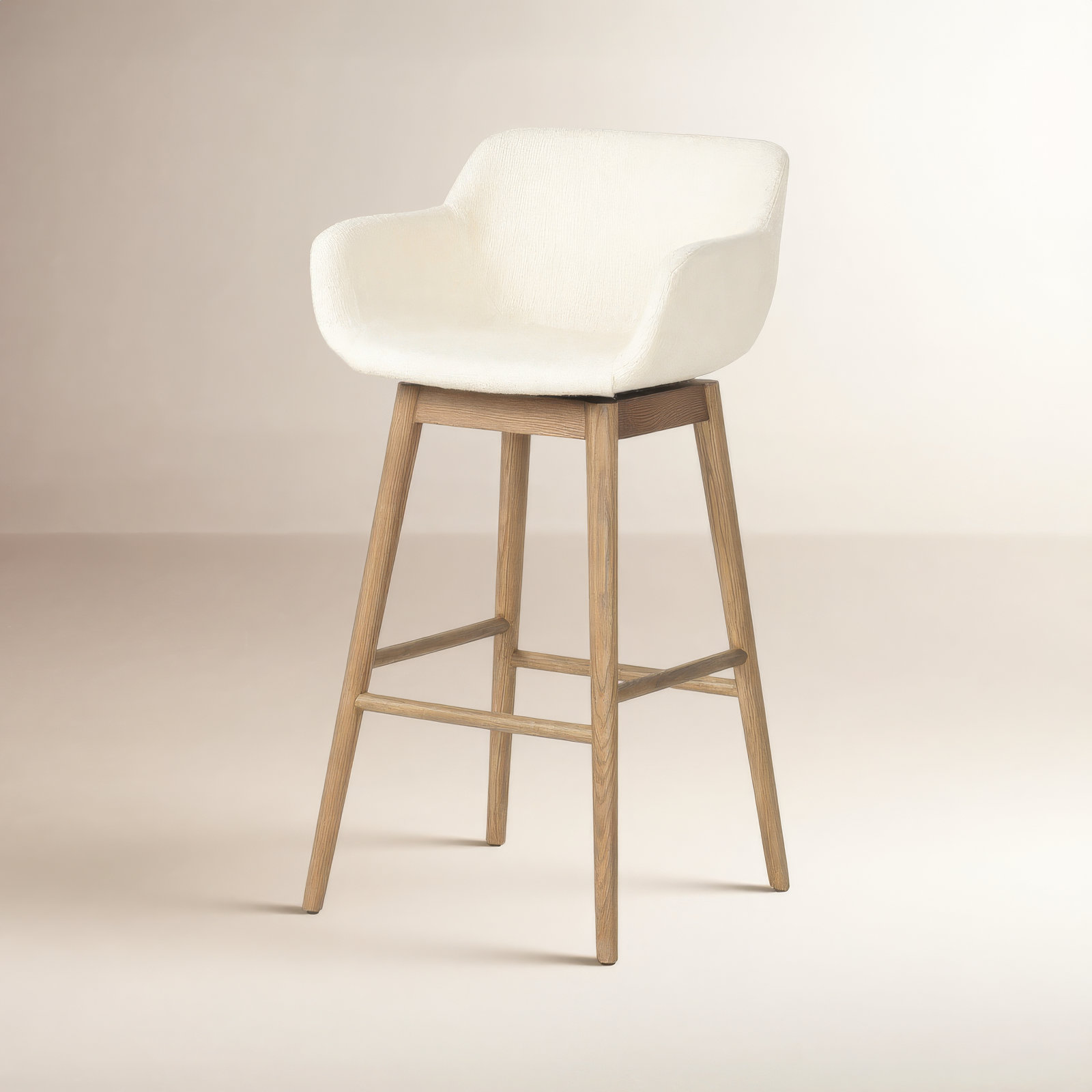 Bahari Swivel Stool-Kerbey Ivory-Counter, Bar Stool (30" Seat Height)