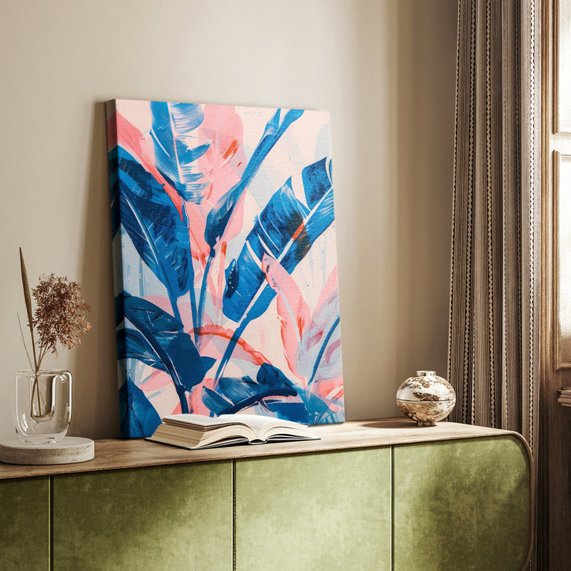 Jungle rose - Cavas enveloppés de galerie, H 48 po x l 32 po
