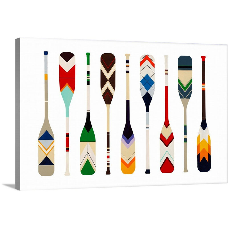 «Rowing Crew II» par Sydney Edmunds, reproduction d'art graphique sur toile, Toile tendue, H 20 po x l 30 po x P 1,25 po
