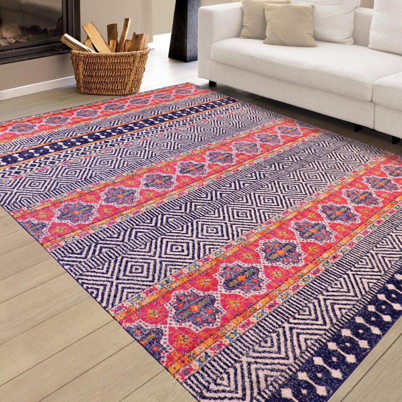 Tapis bleu / rouge Southwestern