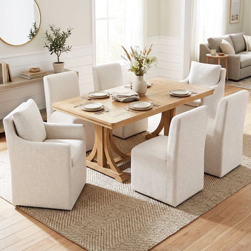 Ritney Upholstered Fabric Parsons Design Modern Traditional Dining Chair