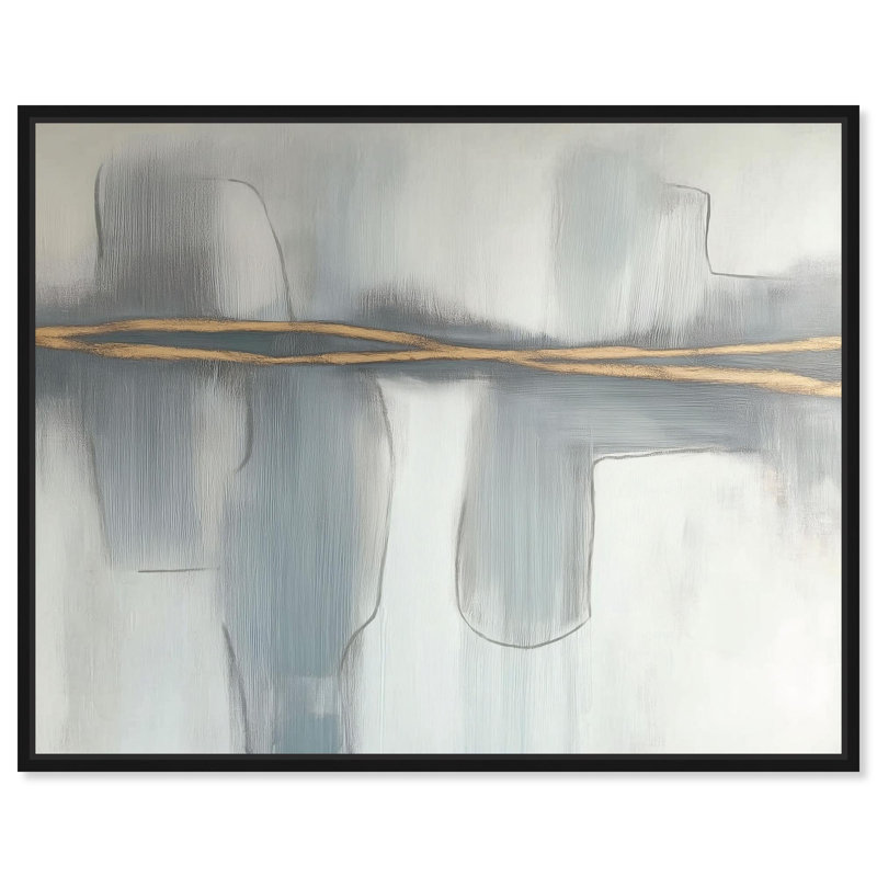 Impression sur toile Golden Bond par Art Remedy, Structure noire, H 21 po x l 17 po