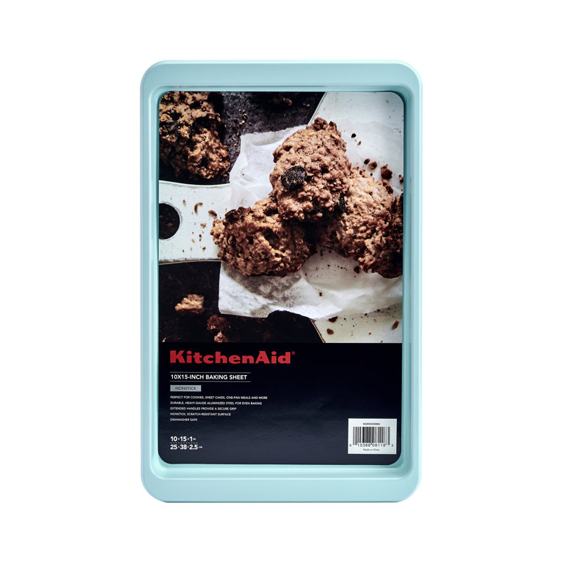 Light Blue Nonstick Aluminized Steel 10x15in Baking Sheet