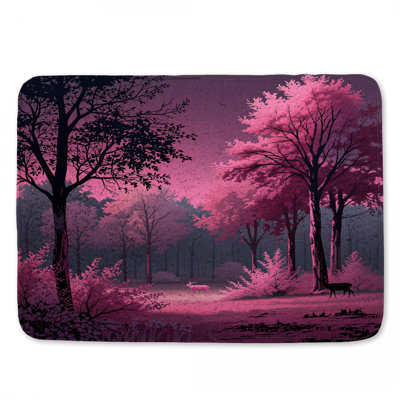 Tapis de bain Pink Forest