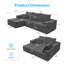 Canapé modulaire en velours côtelé 109 pièces 3 pièces 109 po-355766596