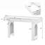 Console rustique étroite avec décorations en rotin et 2 tiroirs-724636776