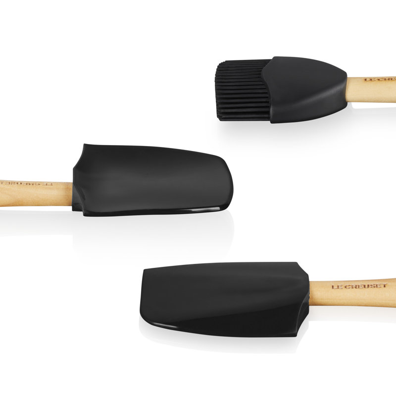 Le Creuset Set of 3 Craft Spatula's, Black Onyx