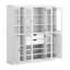 Vaisselier 100% bois massif 65 po avec verre transparent, portes Shaker, 2 tiroirs et tablettes réglables-459738039