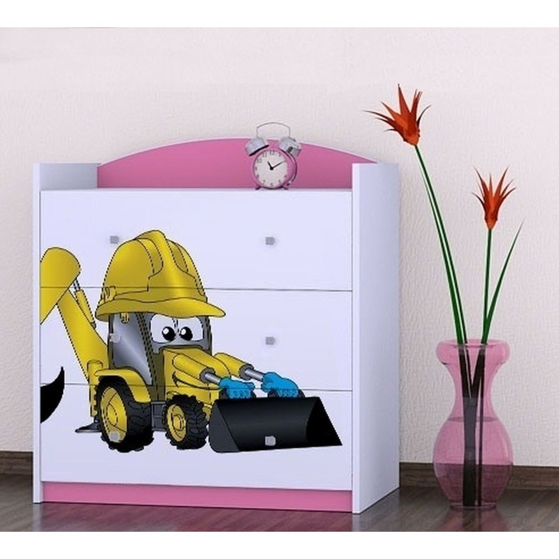Nicholes Kids 3 - Drawer Chest, Pink