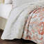 Ensemble de couvre-lit 3 pièces en microfibre orange / beige Briseis-1854044212