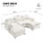 86.5'' Chenille Modular Sectional Sofa with Storage Pockets, 5 Seat U Shaped Couch Set with 2 Movable Ottoman-686487878