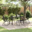 5 Piece Garden Dining Set Black PVC-522716892