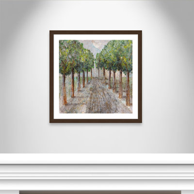 «Mixson Tree Lined Road», reproduction de peinture acrylique encadrée