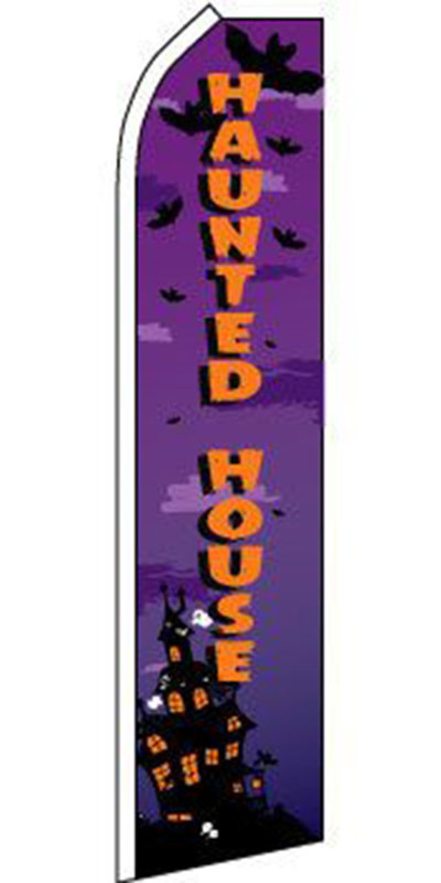 Double Sided 138'' H x 30'' W Polyester Halloween Feather Banner