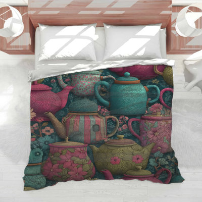 Teapots Bedding Kitchenware Comforter Bohemian