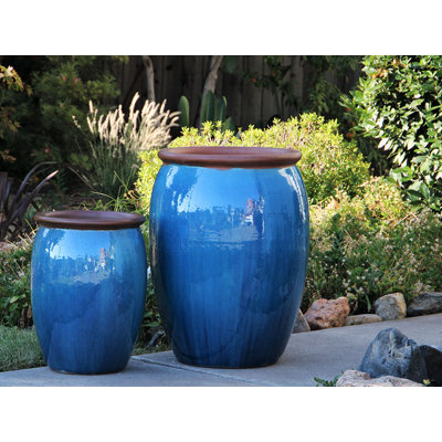 Roll Rim Urn Planter By 