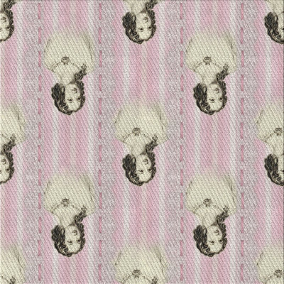 Tapis gris/zone rose à motifs Natrona