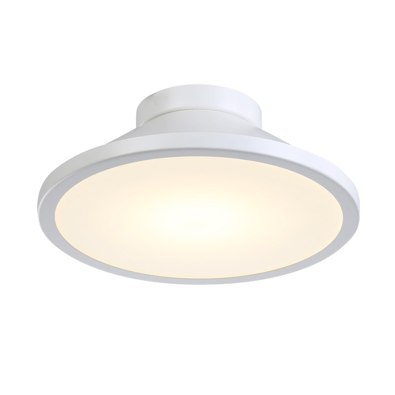 Gefferie Glass LED Flush Mount, White