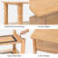 Table basse en bois massif avec rangement à 2 niveaux Tocoloma