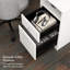 Bureau d'ordinateur en L 60 W avec rangement en blanc-829555144
