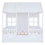 Lit double en bois avec lit gigogne simple, lit de jour en bois