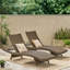 Chaise longue en osier PE avec structure en fer et tissu imperméable, parfaite pour la détente en plein air et la durabilité.-1939665828
