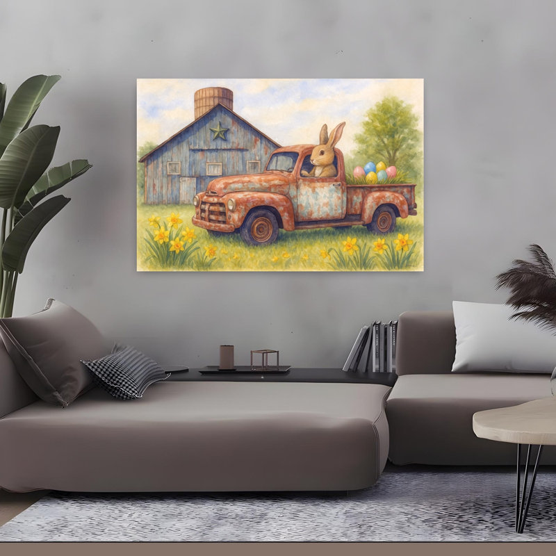 Bringing Pâques Joy, rustique, fantaisiste, jonquille, paysage, H 32 po x l 48 po